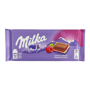 Шоколад малина Мілка Milka raspberry 100g 22шт/ящ