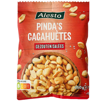 Арахіс солений Алесто Alesto peanuts roasted & salted 250g 32шт/ящ