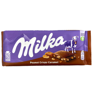 Шоколад Милка арахис Milka peanut crisp 90g 24шт/ящ