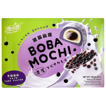 Десерт мочі боба зі смаком таро Юкі Yuki & love mochi 180g 24шт/ящ
