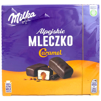 Конфеты альпийское молоко карамель Милка Milka caramel 330g 16шт/ящ