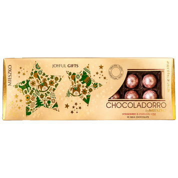 Цукерки праліне зі смаком ігристого вина та полуниці Шоколадорро Chocoladorro 174g 16шт/ящ