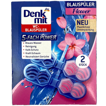 Підвіска для унітазу чотирьохфазна квіти Денк Міт Denk Mit WC blauspuler flower 2szt 9шт/ящ