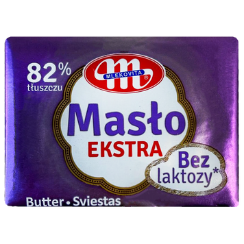 Масло 82% безлактозне Млековіта Mlekovita bez laktozy 200g 50шт/ящ