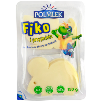 Сир нарізка фіко дитячий фігурний Полмлек Polmlek fiko 150g 15шт/ящ