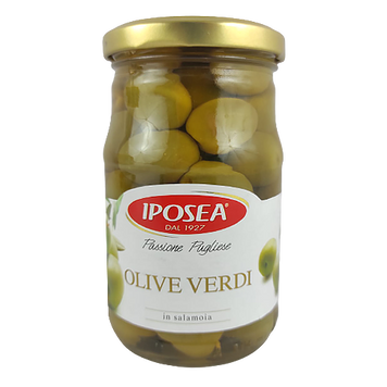Оливки з кісткою Іпосе Ipocea olive verdi 140/190g 12шт/ящ