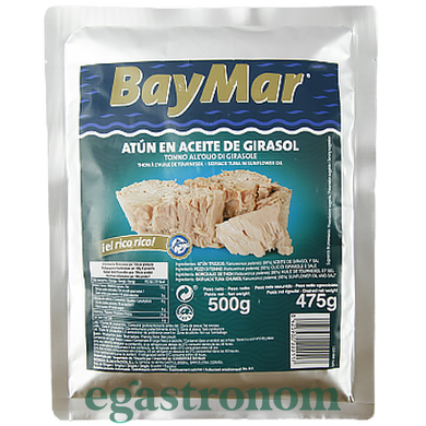 Тунець у соняшниковій олії в фользі БайМар BayMar de girasol 500g 12шт/ящ