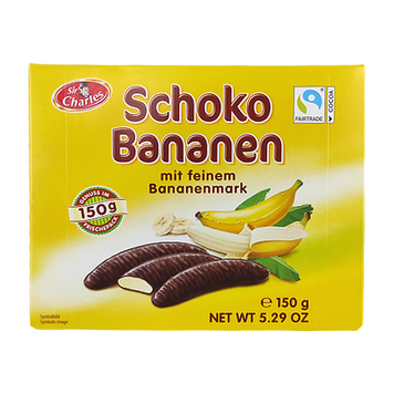 Шоколад з банановим суфле Сер Чарльс Sir Charles 150g 24шт/ящ