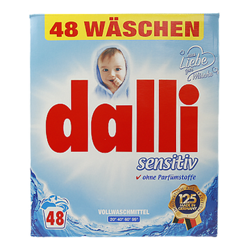 Порошок для прання для дитячих речей Даллі Dalli sensitiv 48р 3,12kg