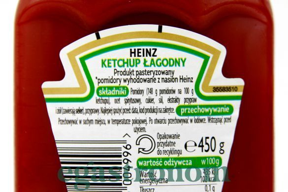 Кетчуп лагідний Хайнц Heinz lagodny 450g 15шт/ящ