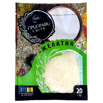 Приправа желатин саше Приправи Світу 20g 40шт/ящ