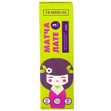 Напій на основі зеленого чаю матча лате 2в1 Тіхаус Teahouse 10g 3sticks/пач 25пач/ящ