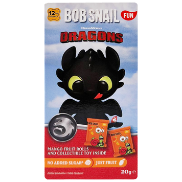 Цукерки натуральні манго з іграшкою Равлик Боб Bob snail 20g 16шт/ящ+