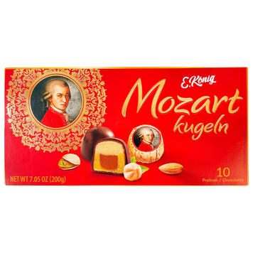 Цукерки з фісташковою начинкою Мозарт Mozart E.Koenig 200g 20шт/ящ