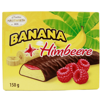 Суфле банан-малина у шоколаді Хаусвірз Hauswirth 150g 24шт/ящ