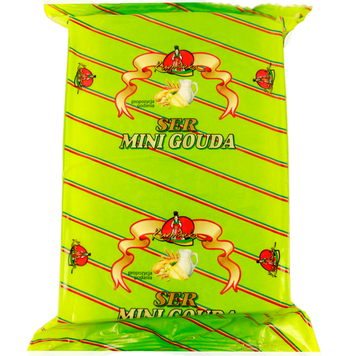 Сир гауда міні (зелена) Млекпол Mlekpol gauda mini 1kg 15шт/ящ