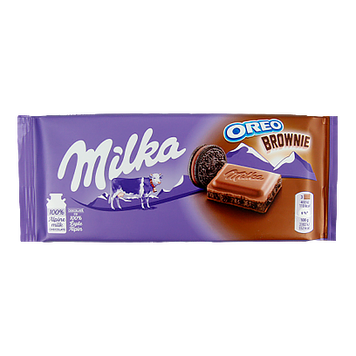 Шоколад брауні орео Мілка Milka oreo brownie 100g 22шт/ящ