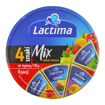 Сир плавлений 4 смаки світу Лактіма Lactima 140g 12шт/ящ