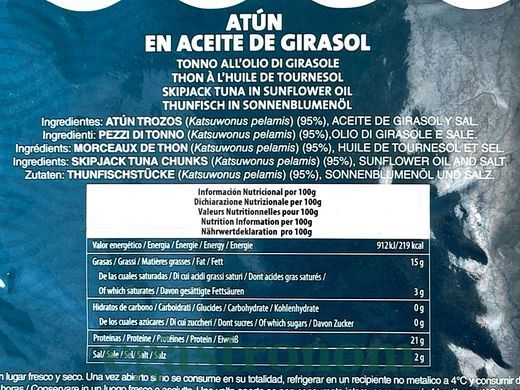 Тунець у соняшниковій олії в фользі БайМар BayMar de girasol 1000g 16шт/ящ