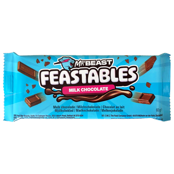 Шоколад молочний М. Біст Mr Beast feastables milk chocolate 60g 10шт/ящ