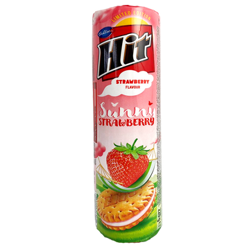 Печиво полуниця Хіт Hit strawberry 220g 24шт/ящ